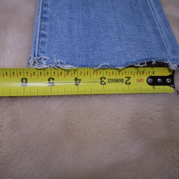 KatieJ NYC Girls Flare Bootcut Jeans Size 7/8 Blue High Rise Distressed Denim - Picture 9 of 10